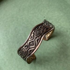 Aztec style cuff bracelet